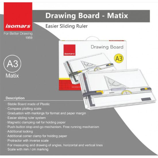 لوحة رسم هندسي A3 ايزومارس