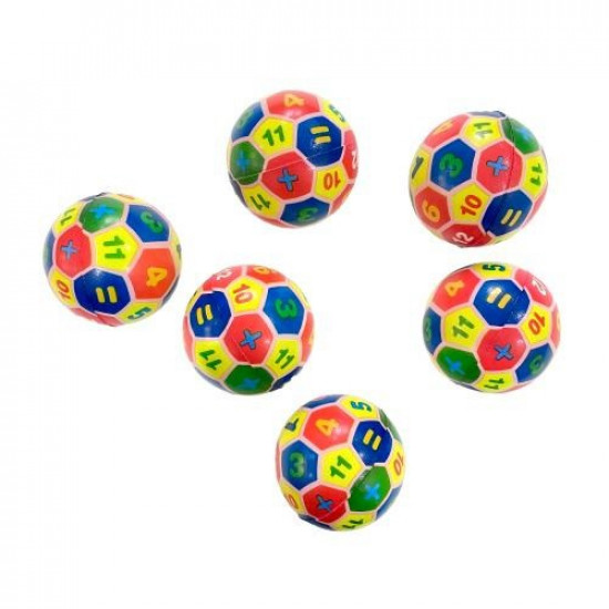 كرة اطفال اسفنج صغيرة 7.6 سم ارقام ملونة