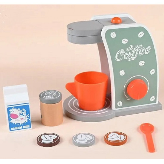 لعبة اطفال خشبية آلة صنع القهوة