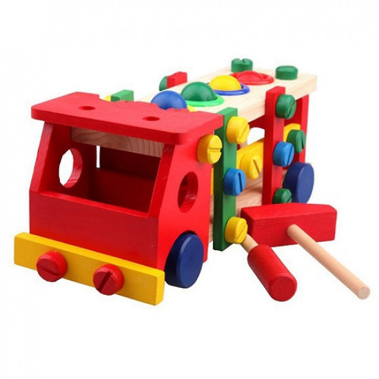 لعبة اطفال خشبية تركيب وتجميع السيارة