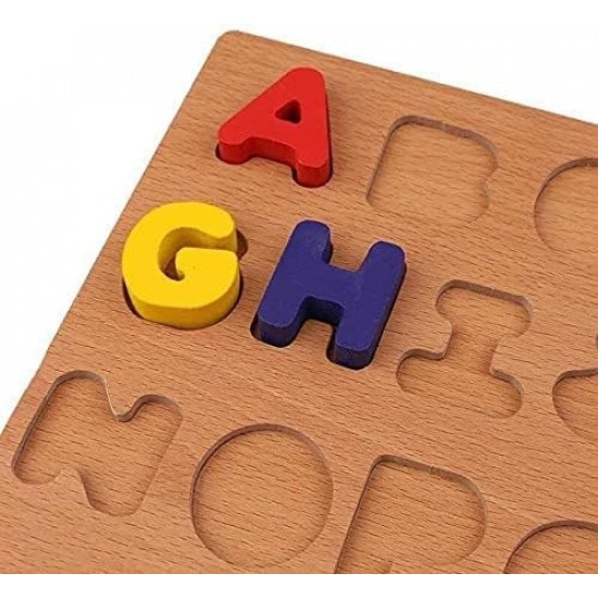 لعبة اطفال خشبية تعليمية بازل حروف انجليزية كابيتال