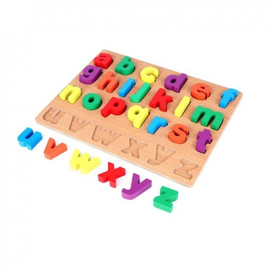 لعبة اطفال خشبية تعليمية بازل حروف انجليزية سمول