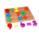 لعبة اطفال خشبية تعليمية بازل ارقام انجليزية وعمليات حسابية 