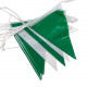 زينة حبل مثلثات اخضر و ابيض 10 متر