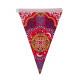 زينة حبل مثلثات رمضان احمر  2.5 متر شكل 1