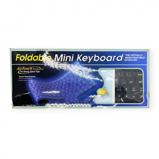 لوحة مفاتيح كيبورد بلاستيك مرن قابل للطي صغير