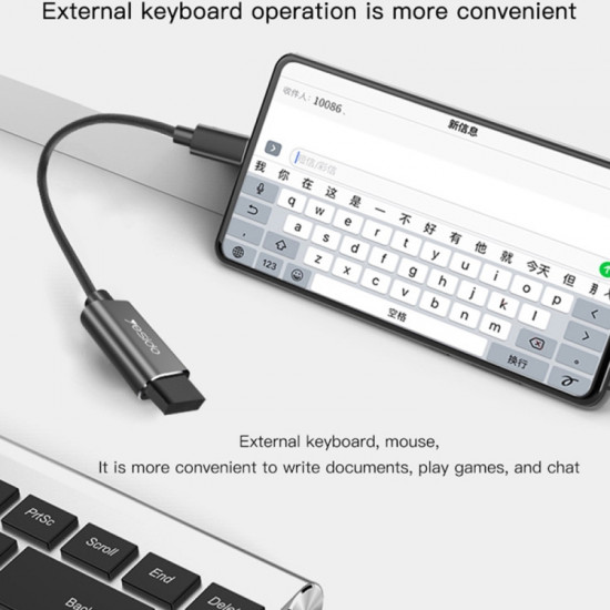 Yesido GS01 Type-C إلى USB 2.0 OTG Data Converter Cable