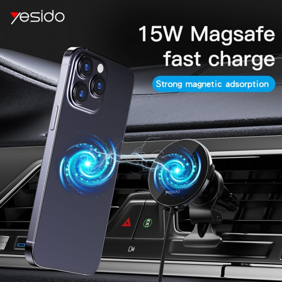 Yesido C131 Wireless Car Charger 15W Fast Charging