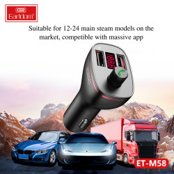 FM Transmitter Earldom ET-M58، Bluetooth، USB، 5V / 2.0A