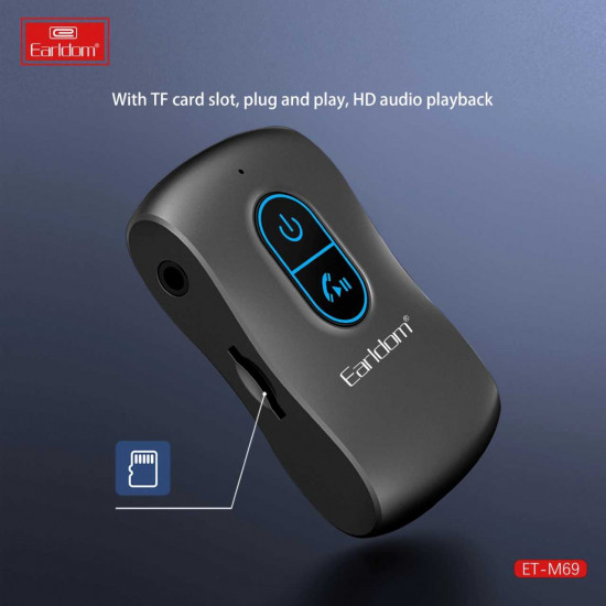 Bluetooth audio receiver Earldom ET-M69, 3.5mm, Micro SD