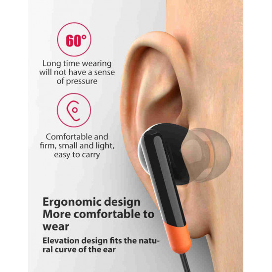 Itel E41 سماعة قوية باس السائقين نوع C سماعة أذن سلكية ل الهواتف المحمولة مضخم صوت الموسيقى مريحة سماعة داخل الأذن