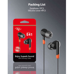 Itel E41 سماعة قوية باس السائقين نوع C سماعة أذن سلكية ل الهواتف المحمولة مضخم صوت الموسيقى مريحة سماعة داخل الأذن
