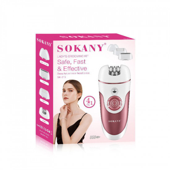 آلة إزالة الشعر الاحترافية 4 في 1 من سوكاني لتنظيف الوجه SOKANY