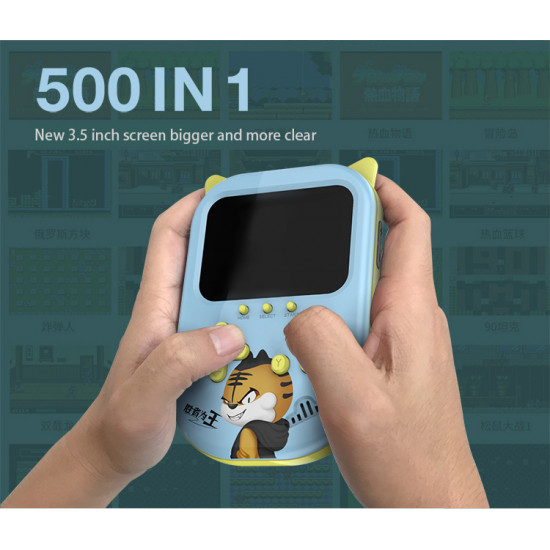 لعبة فيديو A10 المحمولة ريترو يده لعبة وحدة التحكم 3.5 بوصة الاطفال الأطفال هدية 500 في 1 الكلاسيكية الألعاب هدايا الأطفال