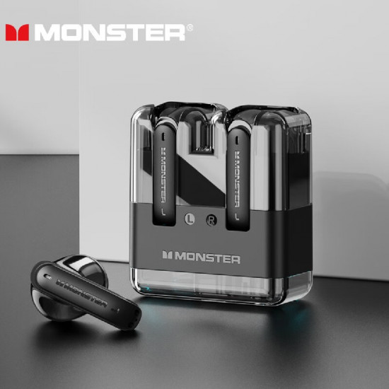 Monster-XKT12 سماعات لاسلكية للحد من الضوضاء ، سماعة الرأس الأصلية ، بلوتوث 5.3 ، سماعات TWS ، سماعات صوت HIFI ، سماعات الألعاب ، 300mAh