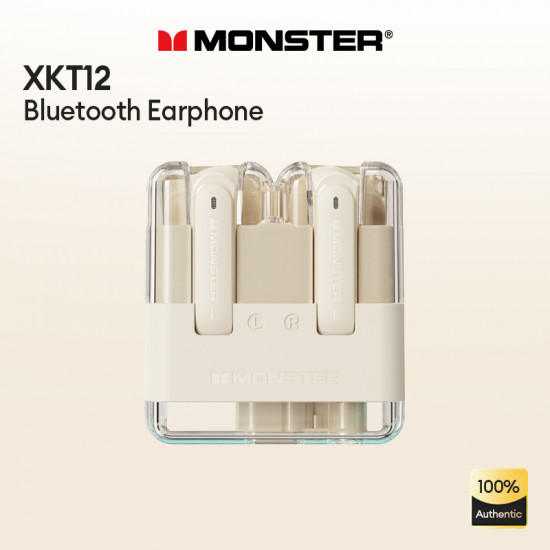 Monster-XKT12 سماعات لاسلكية للحد من الضوضاء ، سماعة الرأس الأصلية ، بلوتوث 5.3 ، سماعات TWS ، سماعات صوت HIFI ، سماعات الألعاب ، 300mAh