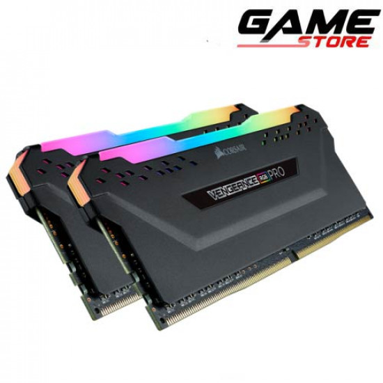 رام : CORSAIR RAM 8GB 3600 8*2 VENG RGB C18 BLACK