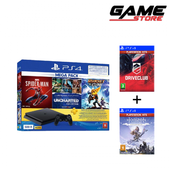 بلاي ستيشن 4 - 500 جيجا  + 5 العاب - PlayStation 4 - 500 GB + 3 Games