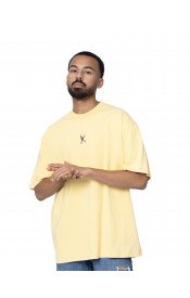 Plain Washed Oversize T-shirt - Yellow