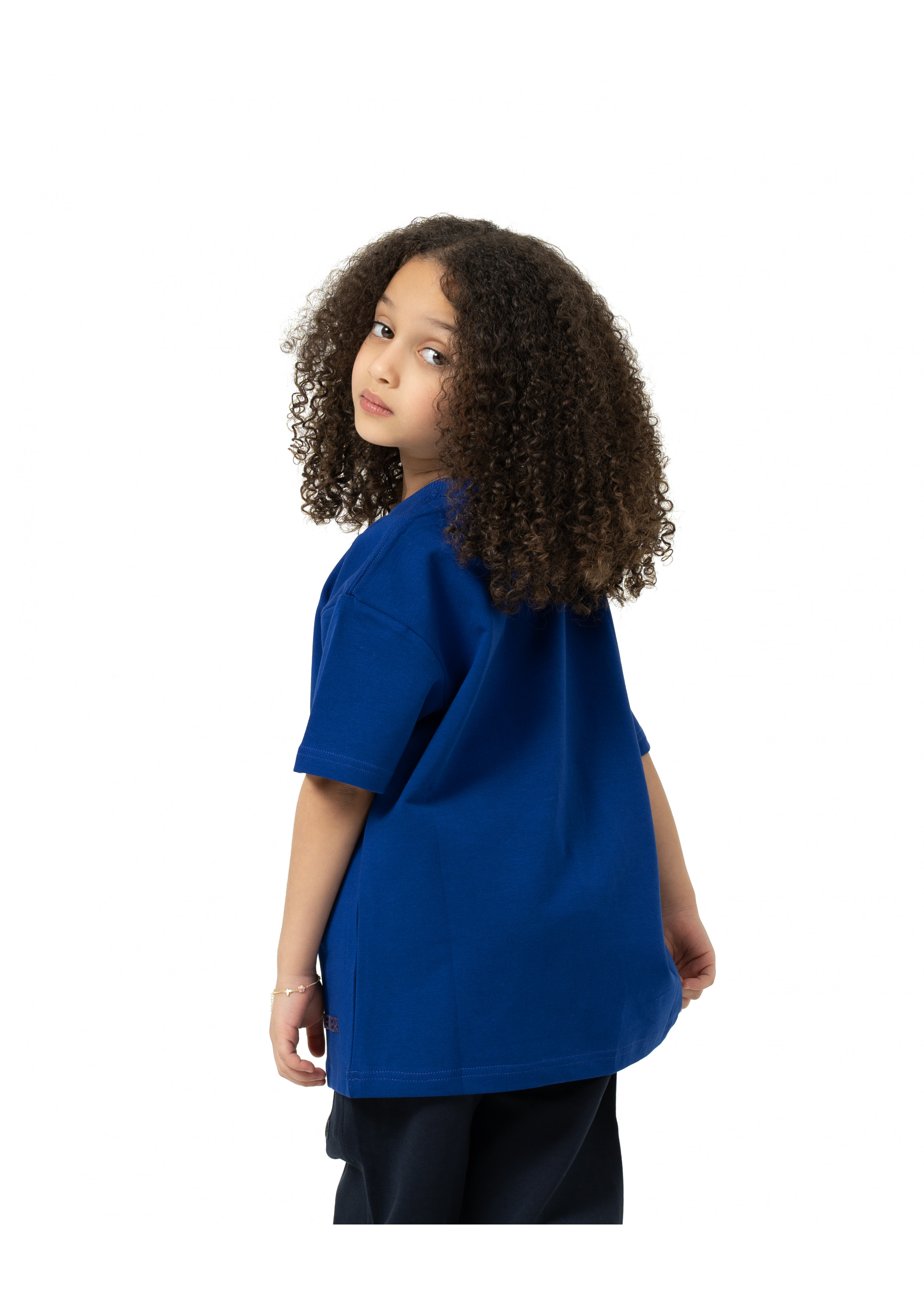Kids Plain T-shirt zigzag logo - Blue