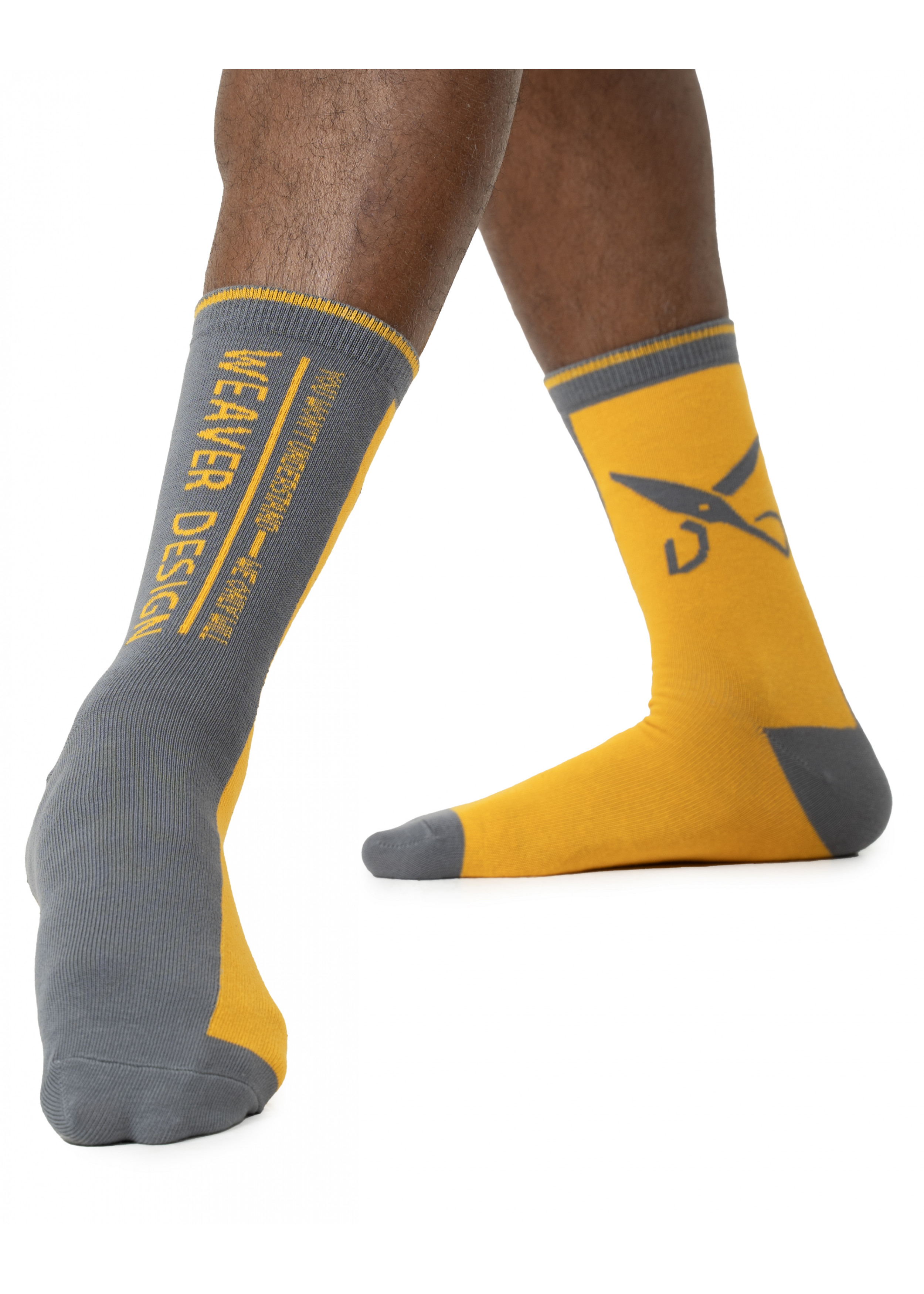 Weaver Socks - Gray / Yellow