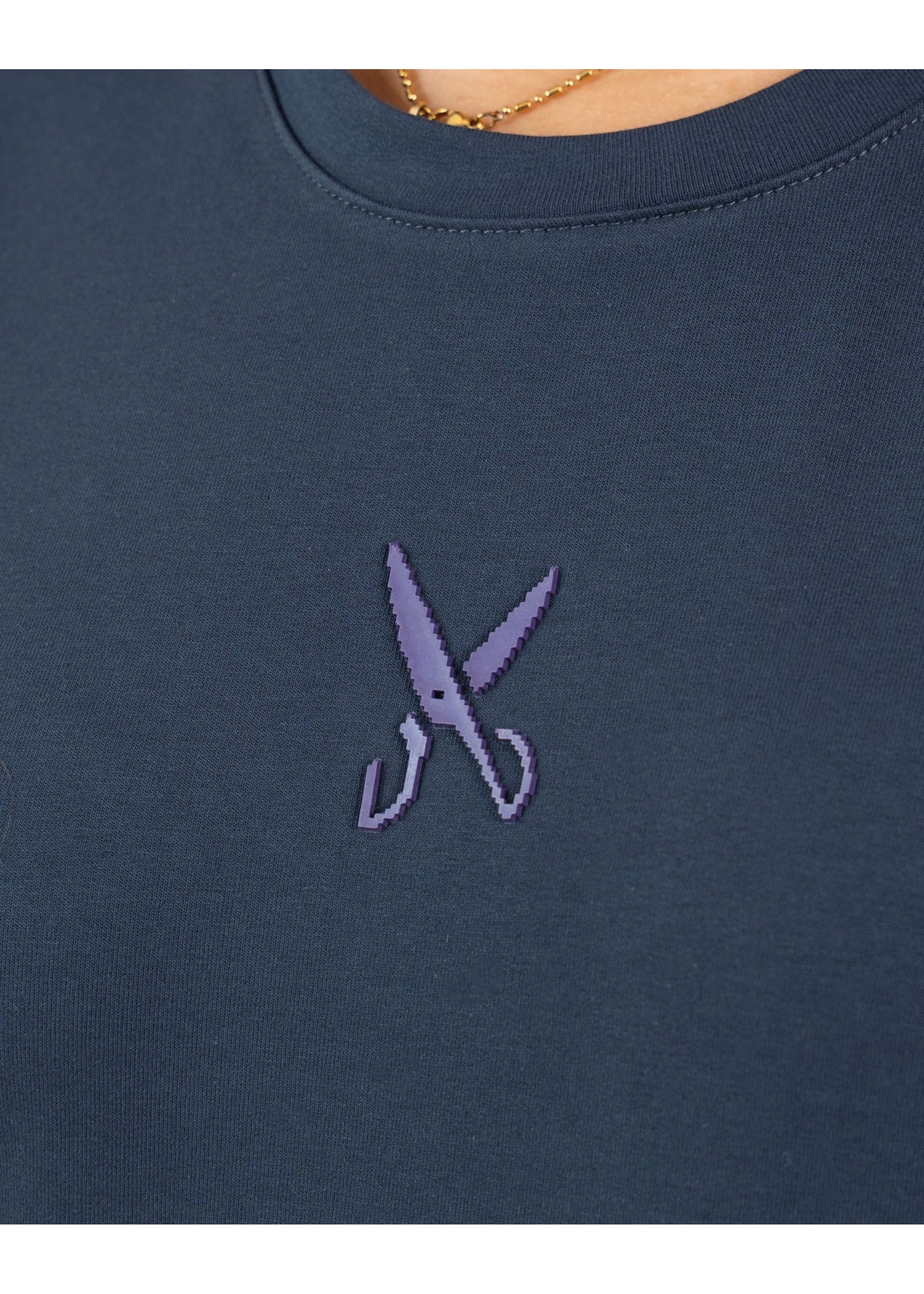 Plain T-shirt with zigzag logo - Gray