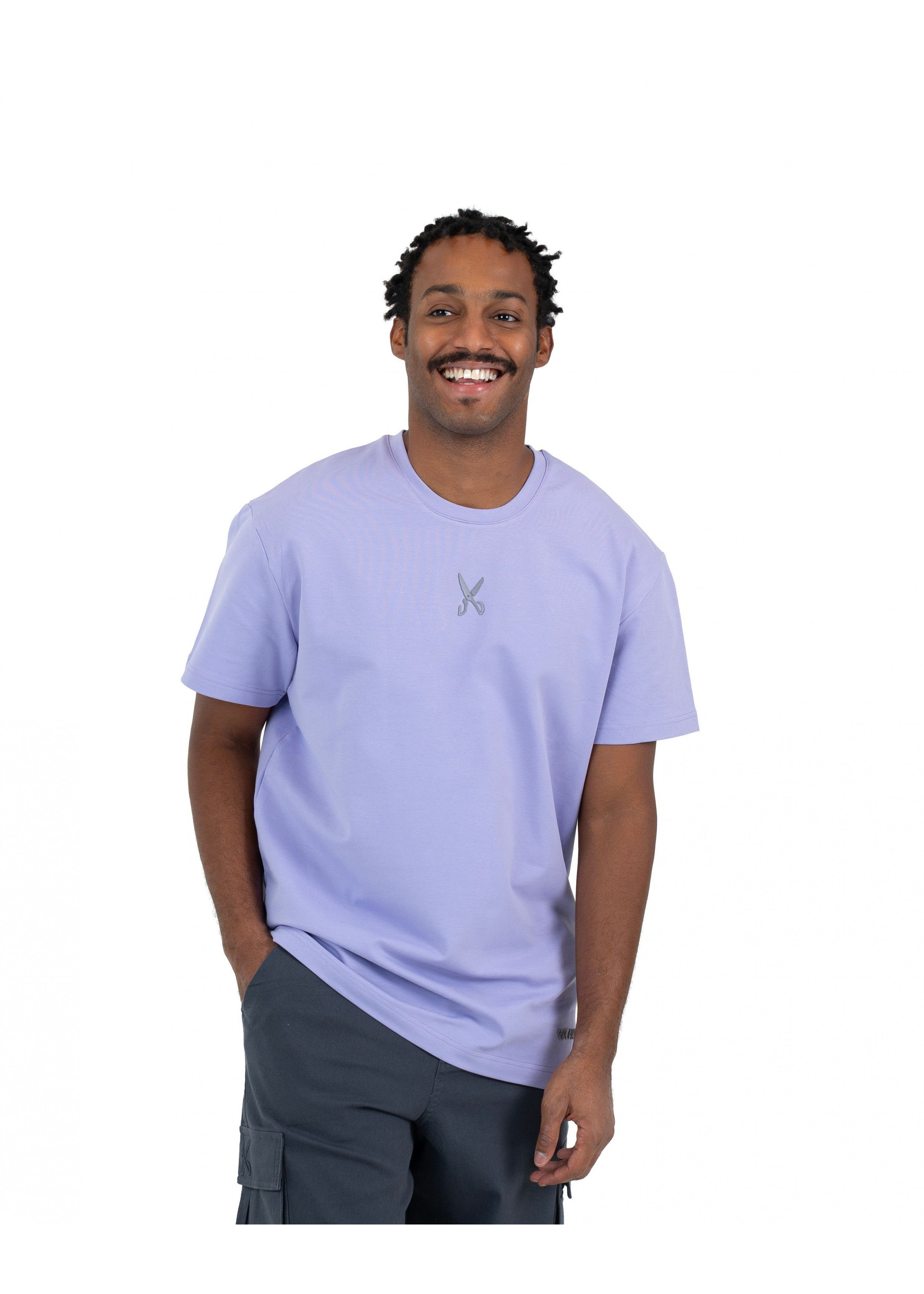 Plain T-shirt with zigzag logo - Light Purple