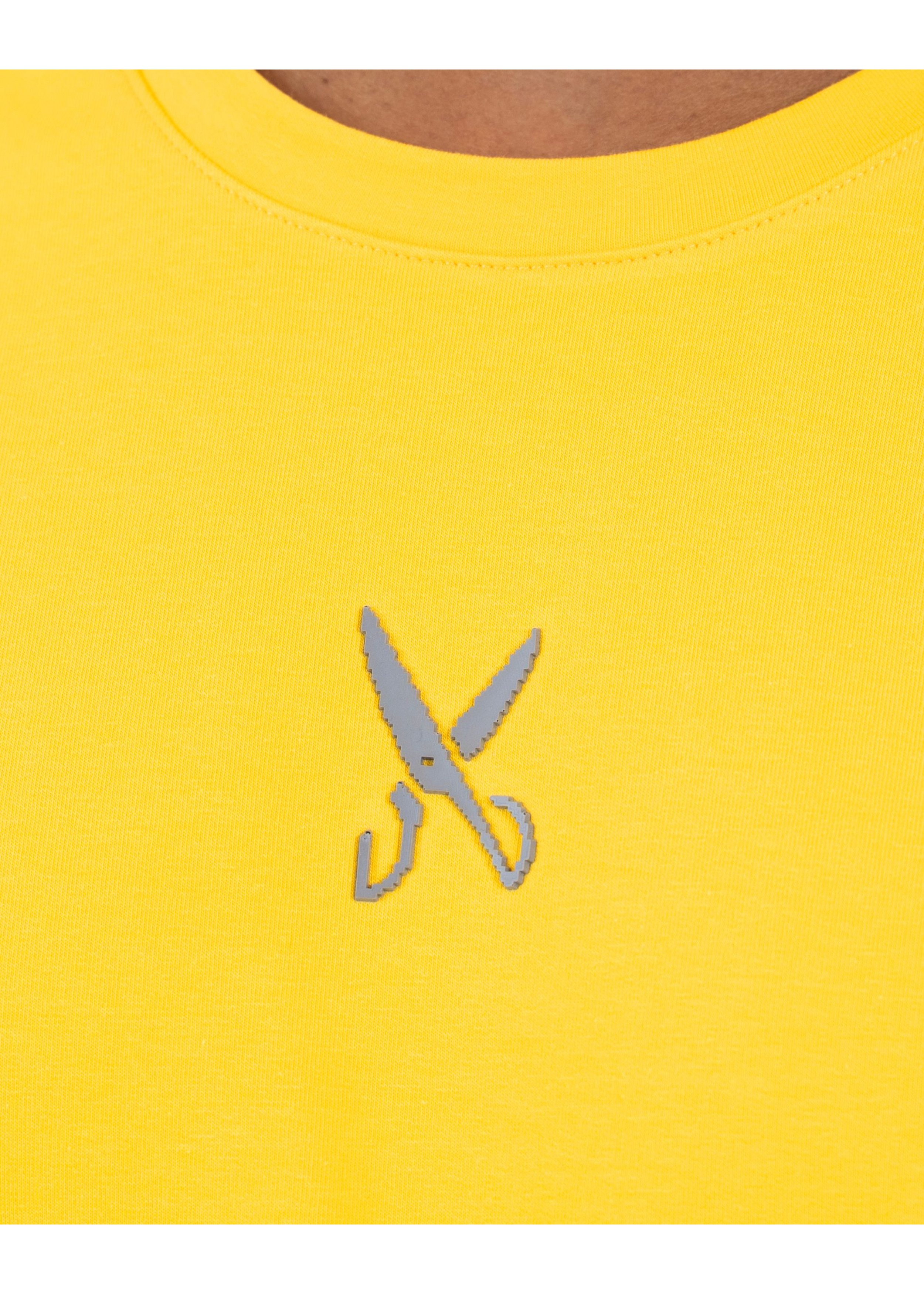 Plain T-shirt with zigzag logo - Yellow