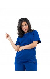 Plain T-shirt with zigzag logo - Blue