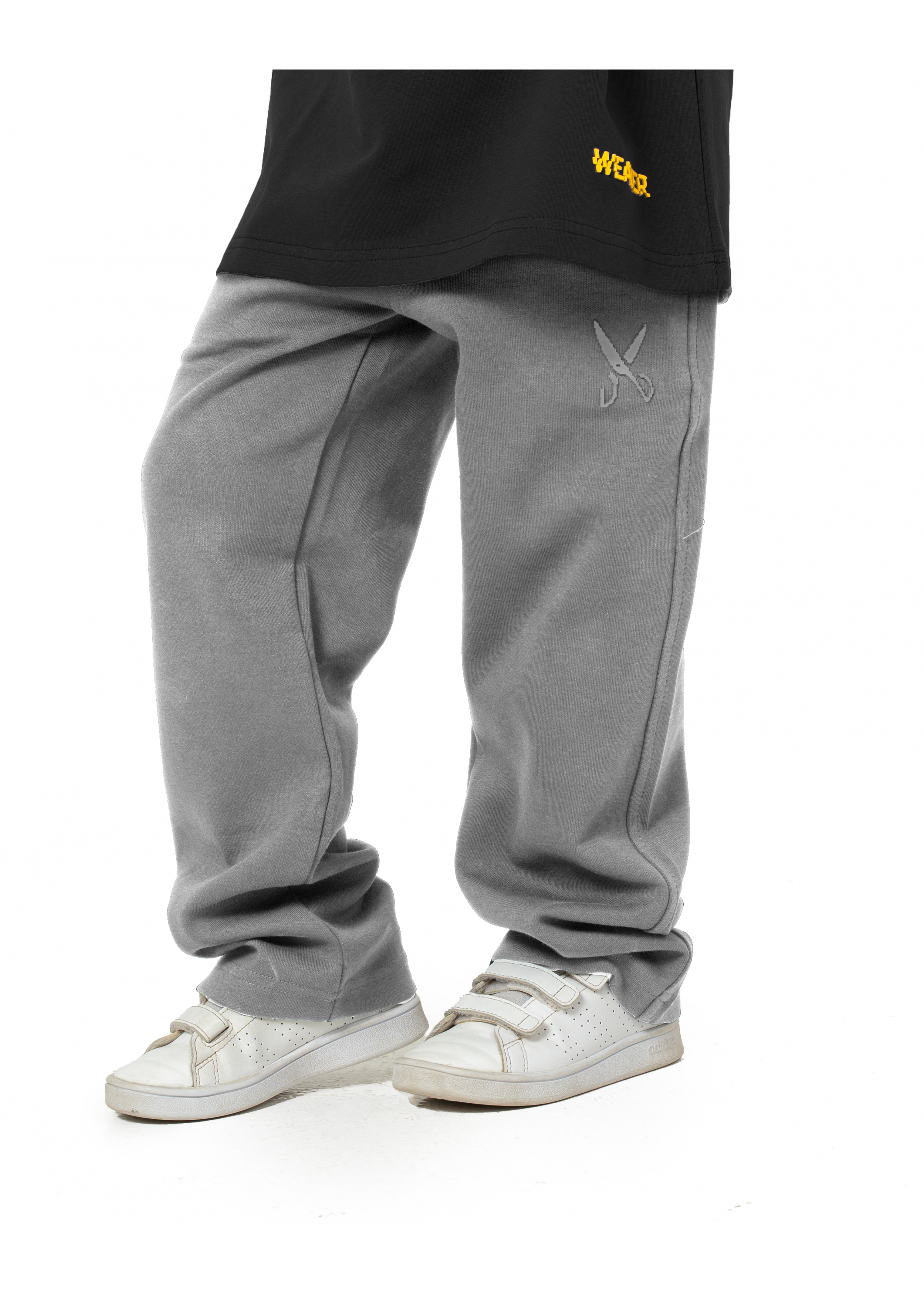 Kids Pants zigzag logo - Gray