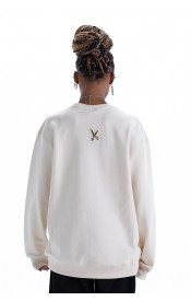 Sweatshirt oversize - Beige / Brown