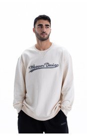 Sweatshirt oversize - Beige / Gray