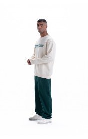 Sweatshirt oversize - Beige / Green