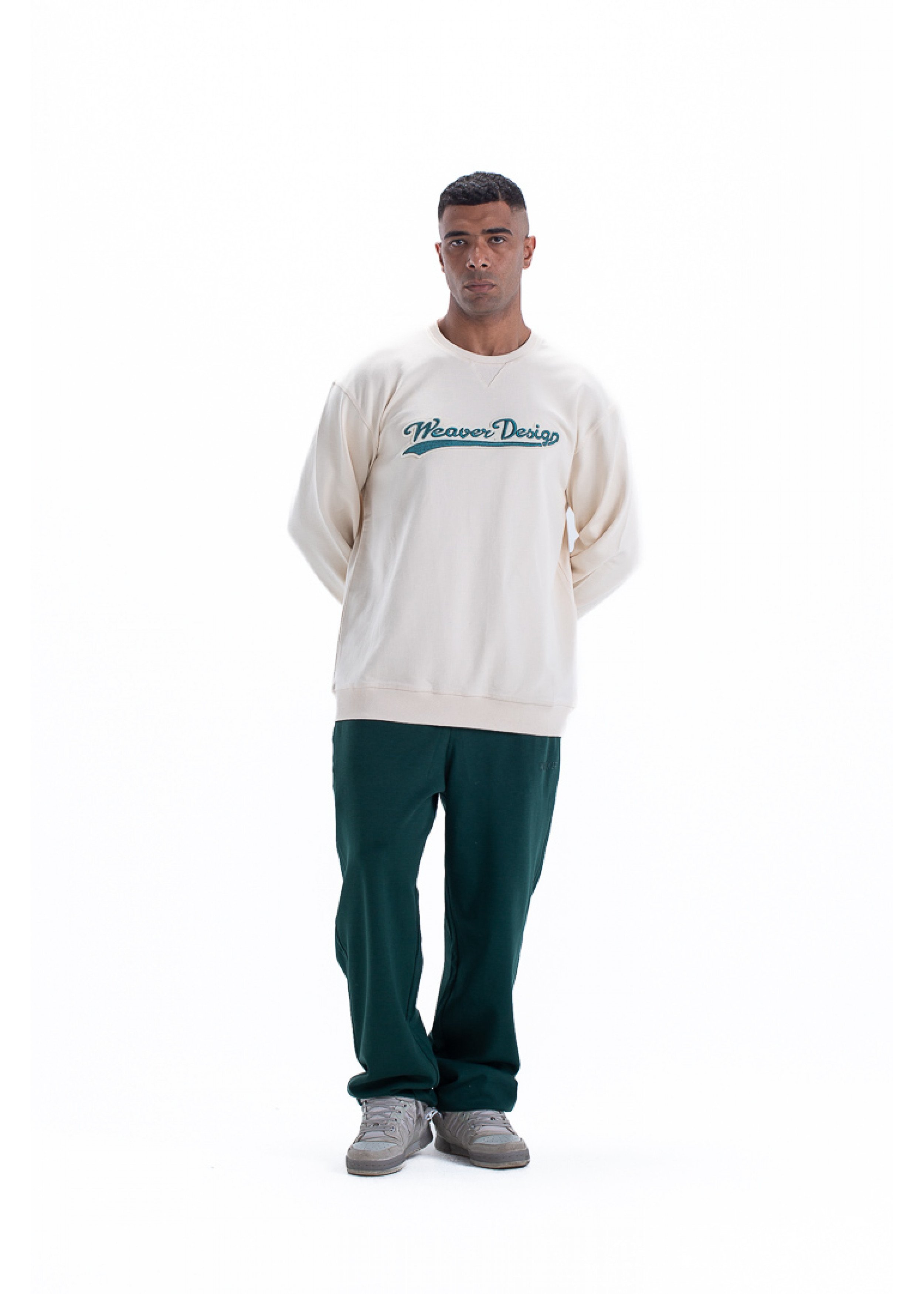 Sweatshirt oversize - Beige / Green