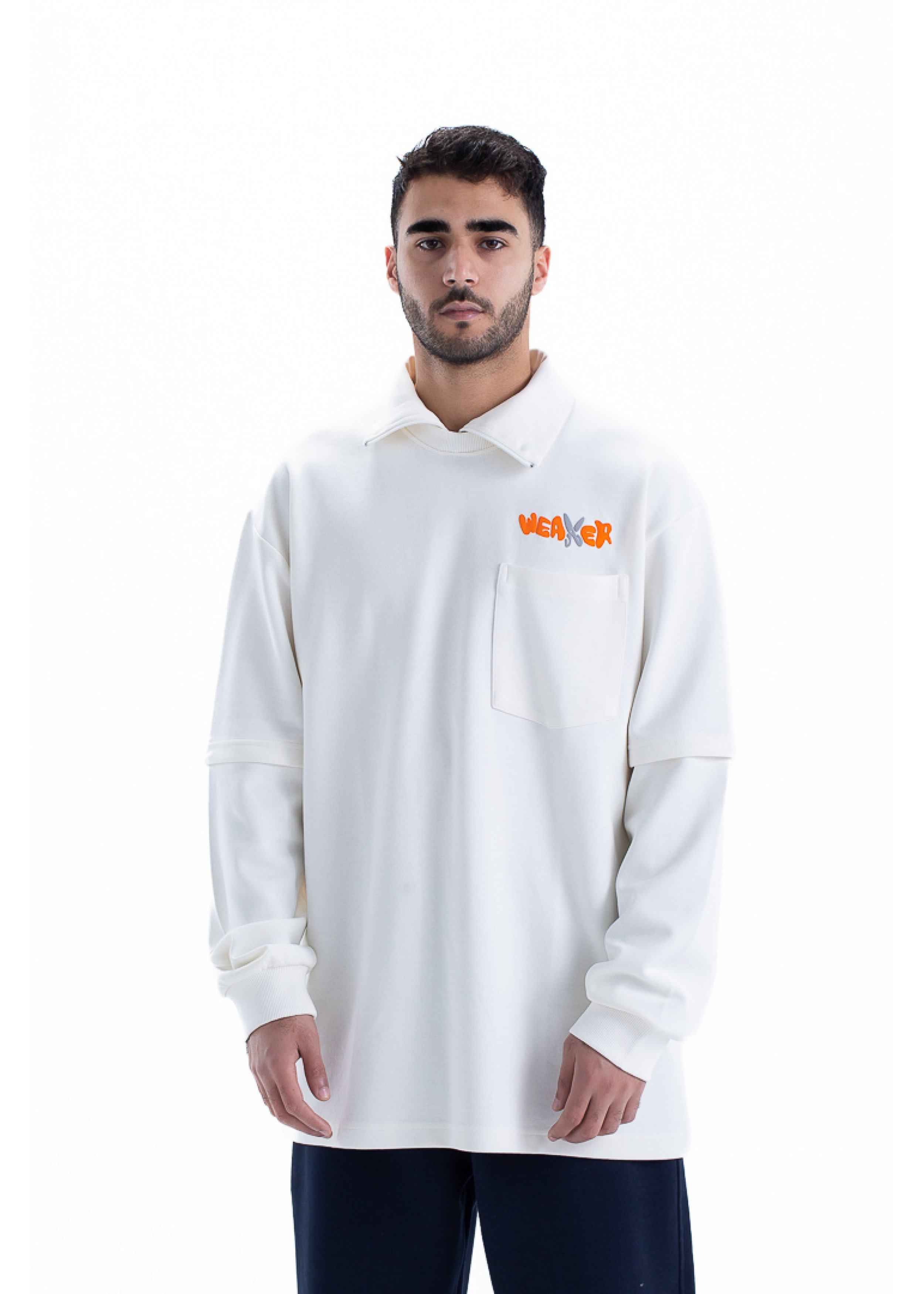 weaver sweatshirt oversize - white