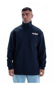 weaver sweatshirt oversize - navy blue