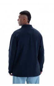 weaver sweatshirt oversize - navy blue
