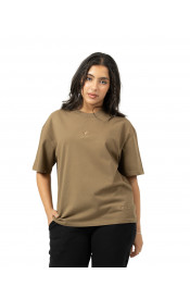Plain Washed Oversize T-shirt  - Light Brown