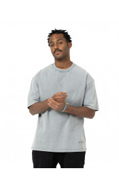 Plain Washed Oversize T-shirt  - Light Gray