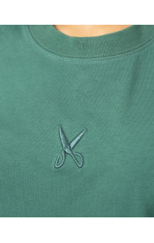 Plain Washed Oversize T-shirt  - Green