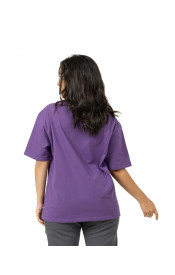 Plain Washed Oversize T-shirt  - Purple