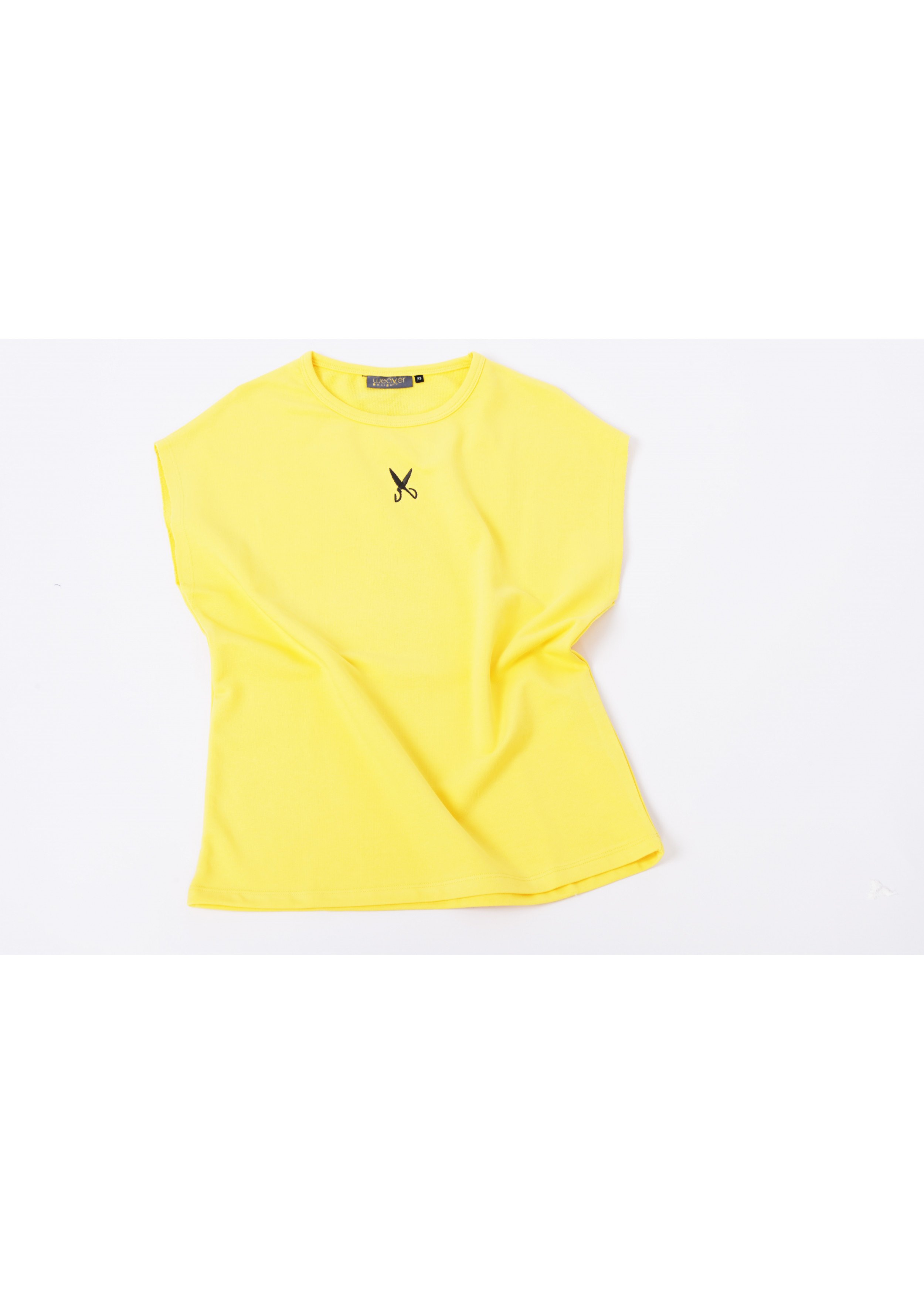 Short Sleeve Over Sized T-shirt -  Yellow / Black