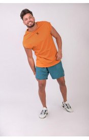 Short Sleeve Over Sized T-shirt - Orange