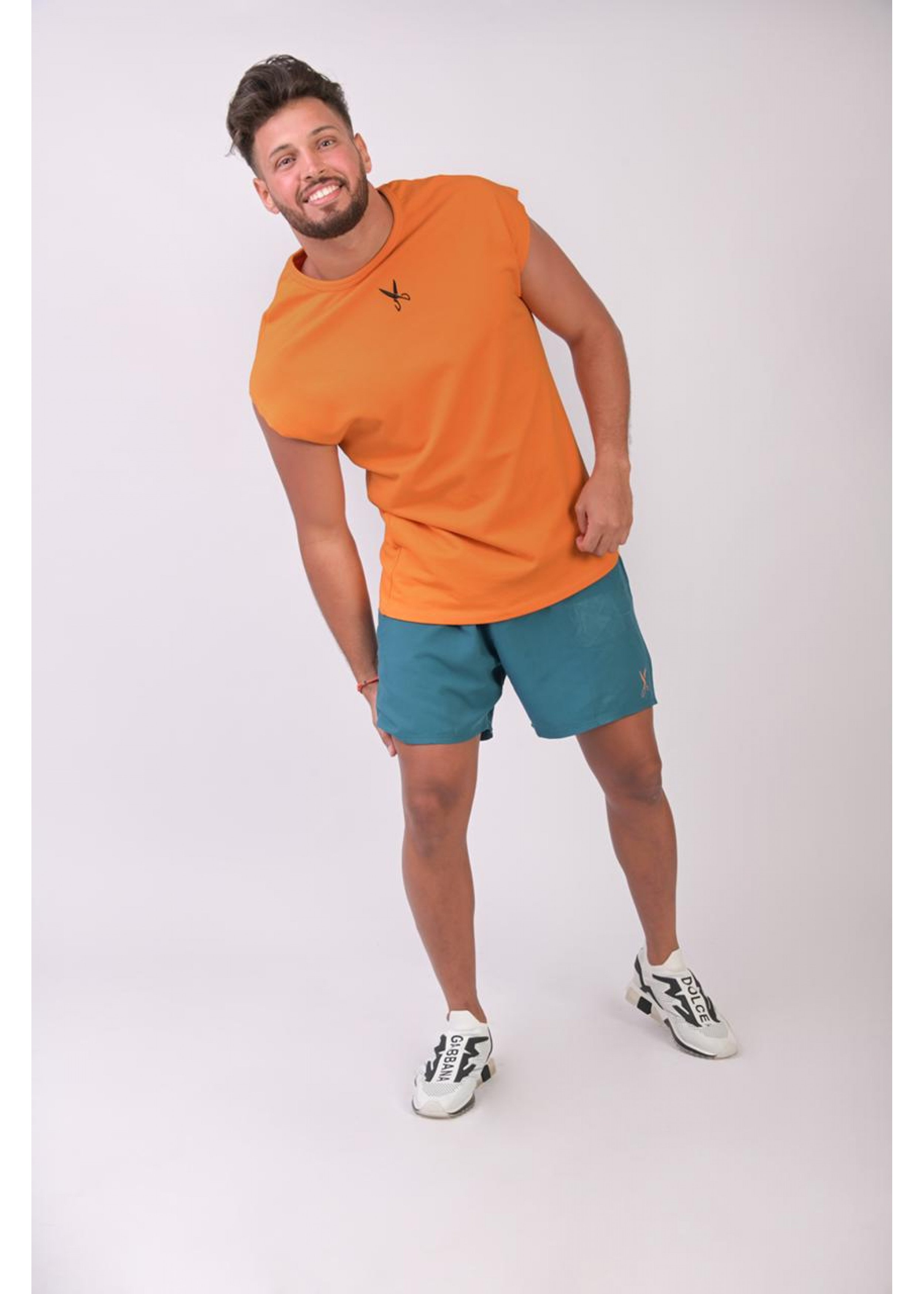 Short Sleeve Over Sized T-shirt - Orange