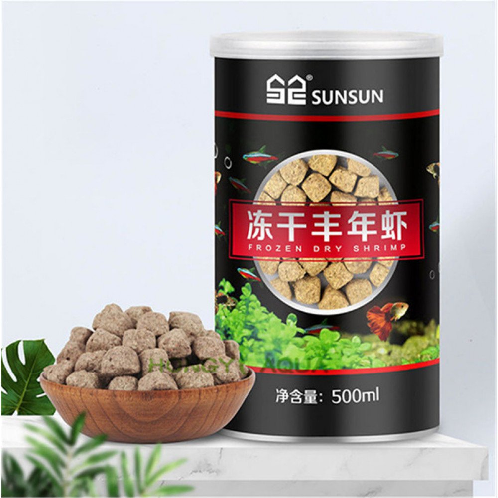 غذاء مجفف مكون من الربيان 100% - Sunsun Frozen Shrimp Food