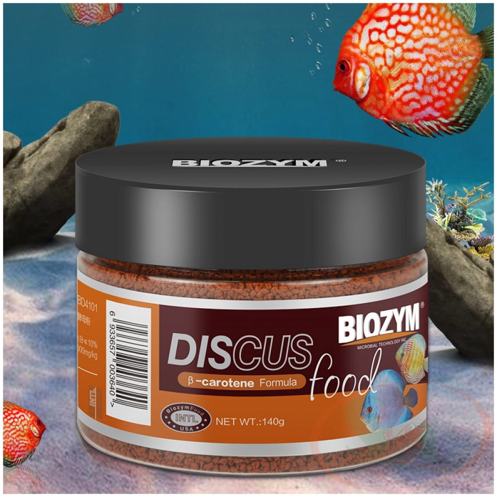 غذاء أسماك الديسكس بمكونات متنوعة وداعم قوي للون - Biozym