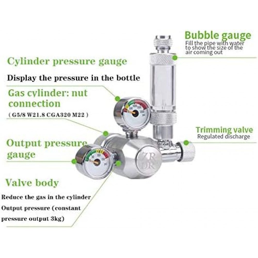 رجليتر عادي فتحة واحدة وعدادين - CO2 regulator