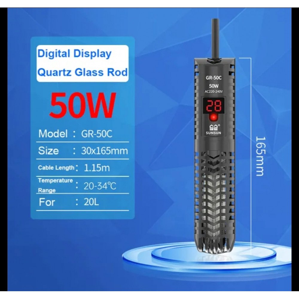 سخان LCD متطورة للأحواض الصغيرة والمتوسطة - SUNSUN