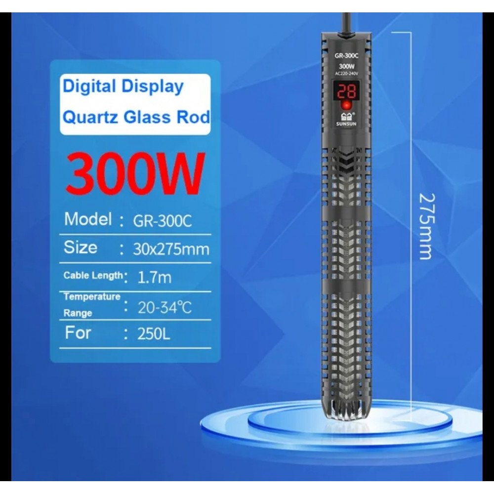 سخان LCD متطورة للأحواض الكبيرة - SUNSUN