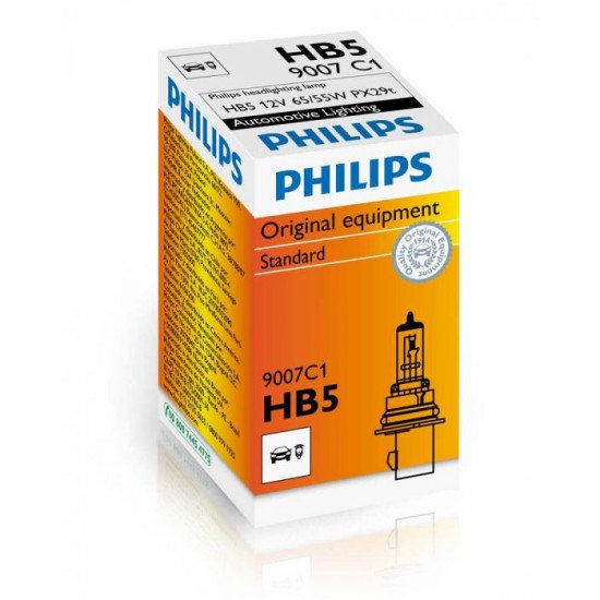 فيليبس لمبة هالوجينية 12 فولت، 55-65 واط، - 9007 -HB5 أصلي 